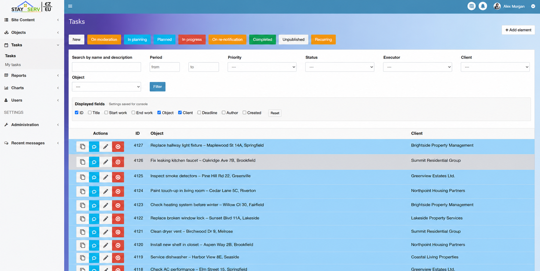 Order and request management